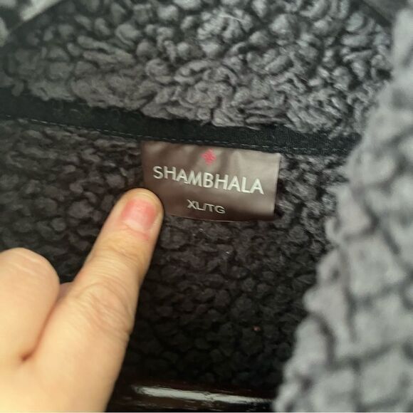 Shambhala Dark Grey Teddy Bear Quarter Zip Hoodie Sweater - Picture 3 of 4